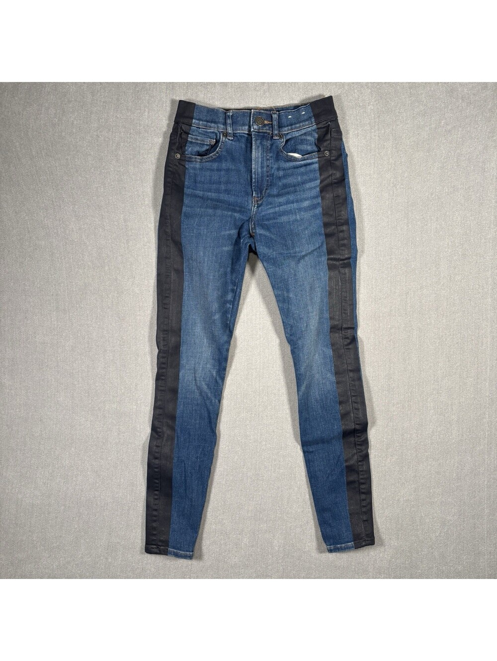 Express Ankle Leggings High Rise Jeans Womens Size 0R Blue Denim Casual Stretch